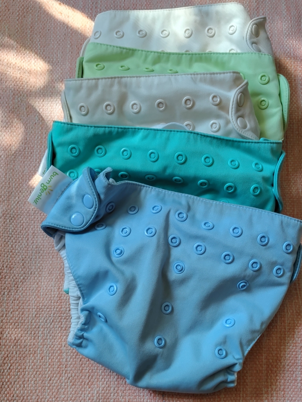 5 Bum Genius Diaper Covers With Insert Pockets